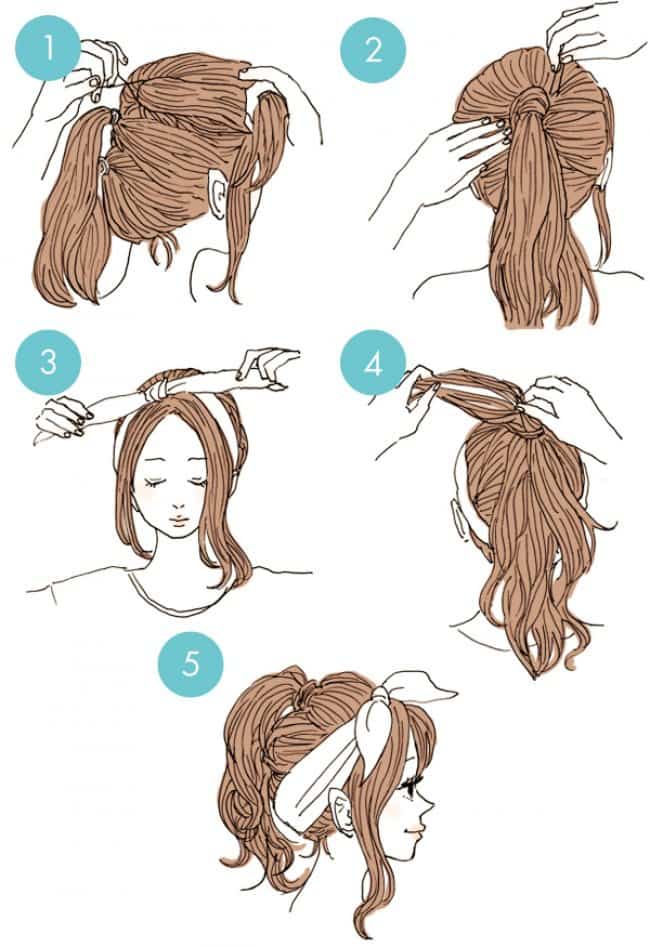 hairstyles with rubber bands
