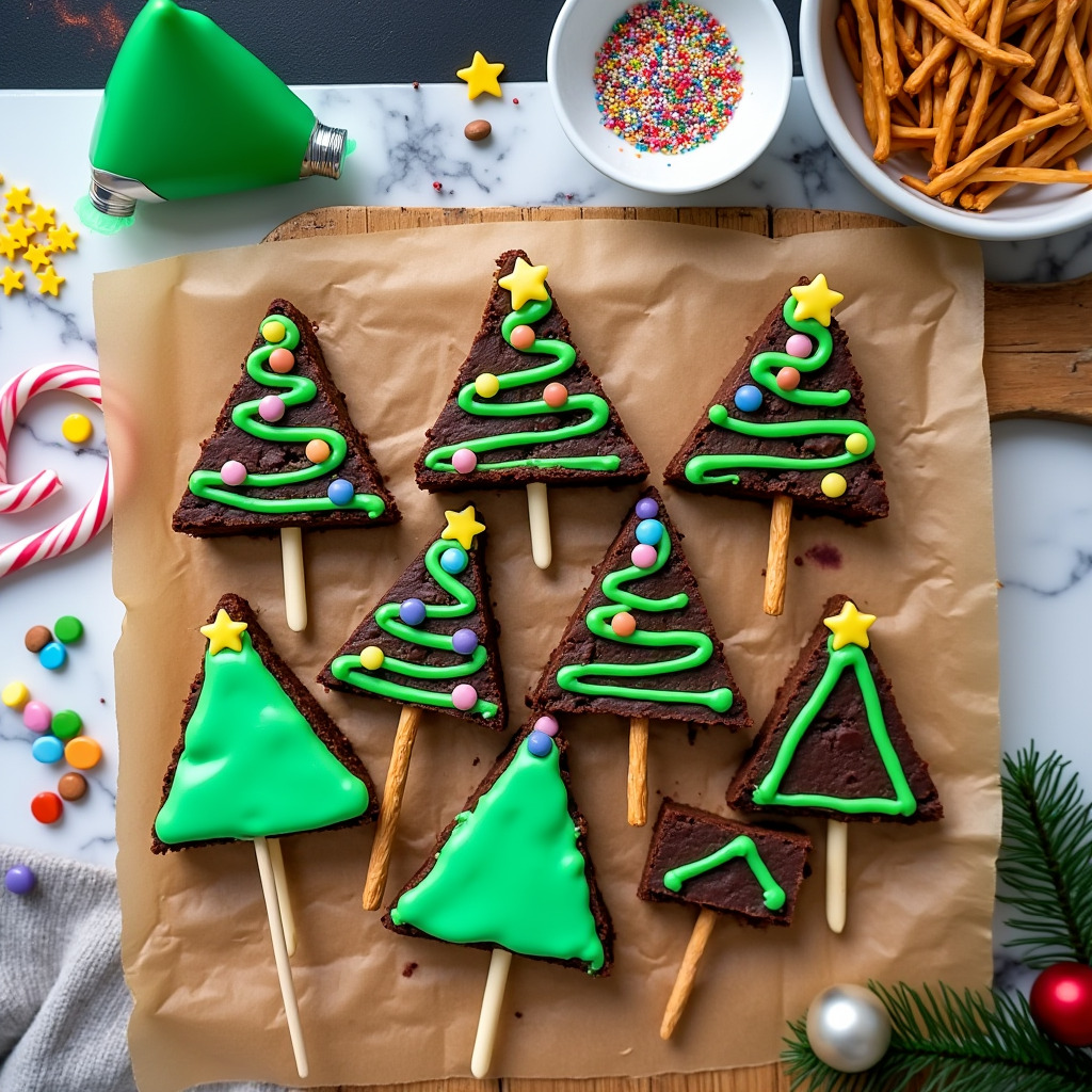 Christmas Tree Brownies